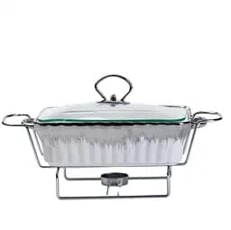 Марміт настільний прямокутний Yiwu HP1019 термостійкий скляний посуд з підігрівом 27см