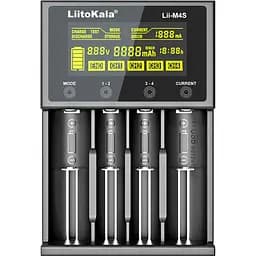 Розумний зарядний пристрій для акумуляторів LiitoKala Lii-M4S АА, ААА, 18650, 21700, 26650 Li-ion, Ni-MH, Ni-Cd (19413)