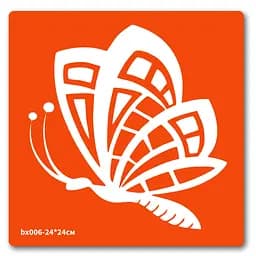 Трафарет для био-папы Бабочки bx006-24*24см, размер 24 х 24см