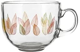 Чашка скляна Banquet Malaga Leaves, 435 мл
