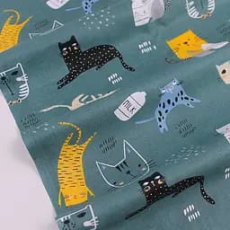 Дитяча постільна білизна в ліжечко CATS CS28, зелений (CatsMilkGreen_62Maya_140) - мініатюра 8
