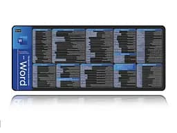 Великий килимок для мишки WorkPlaceShop Поєднання клавіш для Word 1200 x 500 мм