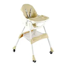 Стільчик для годування Toti FR- 40735 сталева конструкція, матеріал тканини PU, знімний столик, 4 колеса, в коробці (6989241360040)