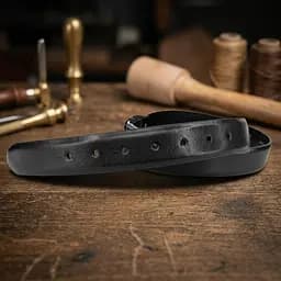 Чоловічий брючний ремінь Tony Perotti з натуральної шкіри 573/35 NERO (90357) Чорний - мініатюра 8