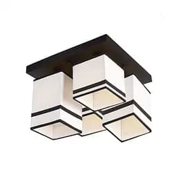 Люстра потолочная Brille с абажуром E14 60W BK (BKL-611S/4)