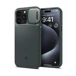 Чехол Spigen Optik Armor MagSafe для iPhone 15 Pro Abyss Green (ACS06739) + защитное стекло - мініатюра 14