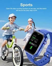 Розумні дитячі смарт годинник-телефон Wonlex KT34 камерою WI-FI GPS SIM-карта силіконовий ремінець Blue (17779) - мініатюра 6