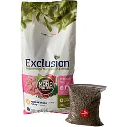 Корм Exclusion Puppy Chicken Medium Breed для цуценят середніх порід із куркою 1кг (на вагу)