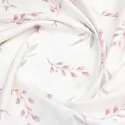 Простирадло Cosas на резинці 90х200х25 pine branchlets, рожевий (BudRoseGray_90x200x25) - мініатюра 4