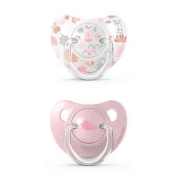 Набір пустушок Suavinex Memories Історії малюків, 0-6 міс., 2 шт., рожевий (307177)