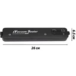 Вакуумний пакувальник для харчових продуктів Vacuum Sealer домашній автоматичний вакууматор, A-plus Чорний 87733 - мініатюра 6