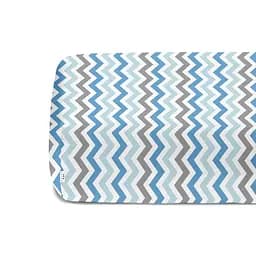 Набір простирадл на резинці Cosas BLUE ZIGZAG 60х120х12 см (SetSheet_DarkBlue_ZigBlueGrey_120x60) - мініатюра 4