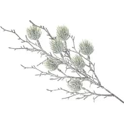 Декоративная ветка 51 см Искусственные материалы для декора и флористики с эффектом морозного напылени