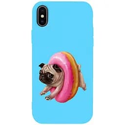 Чохол-накладка Toto Matt TPU 2 mm Print Case Apple iPhone X/XS #34 Dog Donat Sky Blue