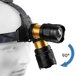 Налобний ліхтар BL-8075-2-GT100 zoom + microUSB + 2х18650 (4 режими) - мініатюра 4