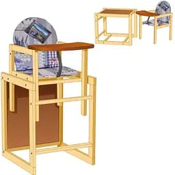 Стільчик малий Мася №1121 Абстракція сердечка для годування та ігор, оббивка шкірзам, фіолетовий