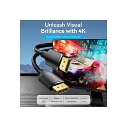 Кабель мультимедійний DisplayPort to DisplayPort 3.0m V1.2 4K 60Hz 3D Dolby 7.1 VENTION (HAKBI) - мініатюра 2