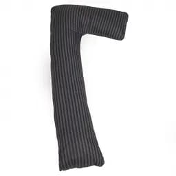 Подушка для вагітних та відпочинку MirSon Г-подібна №5002 Color Line Stripe Black 140х40х20 см чорна (2200010969535)