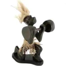 Папуас "Штангист" дерево 14,5х11х9,5 см