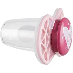 Пустушка Nuvita 7065 Air55 Cool симетрична 0m+ LOVE рожево-персикова NV7065PR