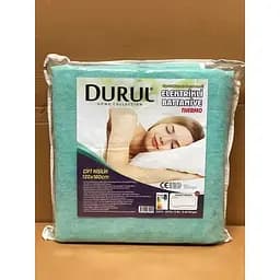 Електропростирадло флісове 120х160 см 2 температурних режими Турецьке простирадло з підігрівом від мережі Бірюзове