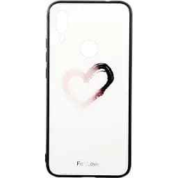 Чохол-накладка Toto Glass Fashionable Case Xiaomi Redmi 7 Heart on White