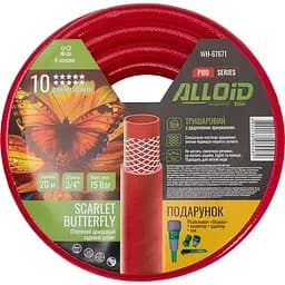 Шланг армированный 3-х слойный Alloid Building Tools Scarlet Butterfly 3/4" 20 м (WH-67671)