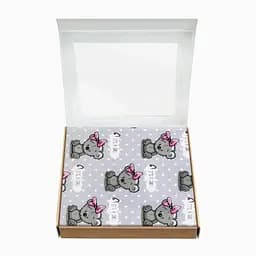 Пелюшки фланелеві Cosas Girl Bear 80х100 см, рожеві - мініатюра 2