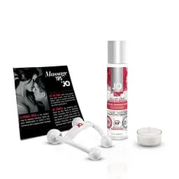 Набор для массажа System Jo All In One Massage Gift Set: разогревающий гель, массажер и свеча