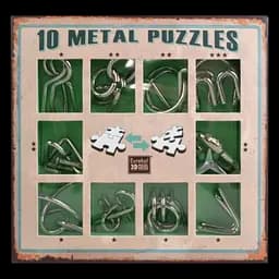 Набір головоломок Metall Puzzles green Eureka 3D Puzzle 473357, 10 головоломок
