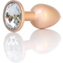 Анальная пробка Boys Of Toys Jewellery Pearl Gold Plug Clear S