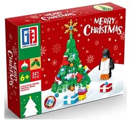 Конструктор Елка с игрушками, пингвин, 123-818, 221 деталь