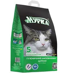 Наповнювач для котячих туалетів Мурка дрібний зелений 5 кг
