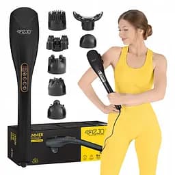 Ручной вибрационный массажер для тела 4FIZJO Long Stick 7 в 1 4FJ0556 Black (P-5907739319142)