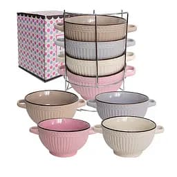 Набор мисок SnT Style, с ручками, на стойке, 4 шт. (054-04-07)