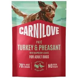 Вологий корм для собак Carnilove Turkey & Pheasant with Raspberry Leaves паштет індичка і фазан з листям малини 300 г