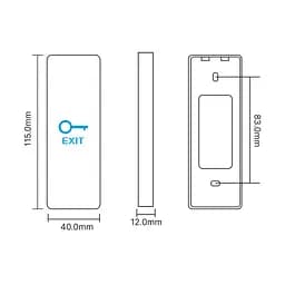 Кнопка виходу сенсорна накладна Trinix ART-903 White (70-00035) - мініатюра 4