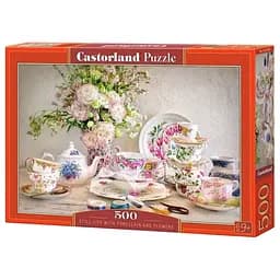 Пазл Castorland Натюрморт з квітами та порцеляною 500 ел. (B-53384)