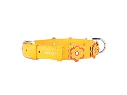 Ошейник для животных Collar GLAMOUR с украшением "Аппликация" Ш 35 мм Д 46-60 см желтый (35048)