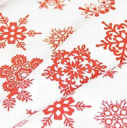Дитяча постільна білизна в ліжечко SNOWFLAKES CS1, винний (SnowflakesRedWhite_White_140) - мініатюра 8