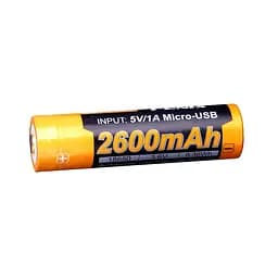 Акумулятор 18650 Fenix 2600 mAh Li-ion зарядка micro usb (ARB-L18-2600U) - мініатюра 5