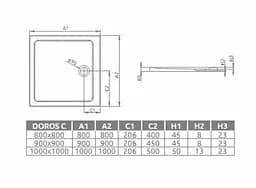 Душовий піддон Radaway Doros Plus C 100 SDRPC1010-01 - мініатюра 3