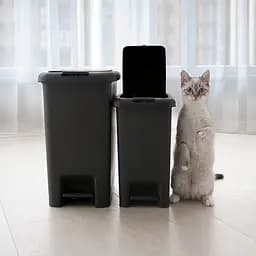 Відро для сміття MBM My Home з кришкою та педаллю 20 л антрацит (BIN-01 20L ANTHRACITE) - мініатюра 13