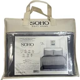 Комплект постельного белья Soho Gray Евро с легким одеялом 200 х 230 см (03-BT-7173-Gray)