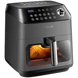 Мультипечь Kyvol AF600 1350Вт/чаша керамическая 5.7л/программ:12/сенсорное управление/таймер/черная