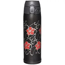 Термокружка Zojirushi SM-TAE48SA 0.48 л Черный/Цветы (1013-1678.05.50)