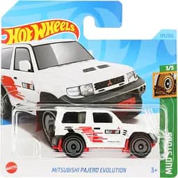 Базова машинка Hot Wheels HW Mud Studs Mitsubishi Pajero Evolution біла (5785)