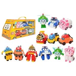 Набір Робокар Полі Ембер Хеллі  Рой Трансформер 6 героїв в наборі, коробка 38.5*14*18 см