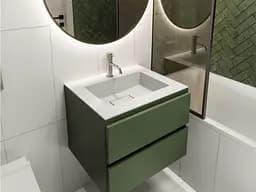 Умивальник Miraggio ERICA 600 (8813410) Miramarble, Глянцевий, Накладний/Врізний, Білий - мініатюра 7