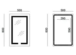Дзеркало Lidz Kubis з LED-підсвічуванням Touch LD78LF9365080 - мініатюра 6
